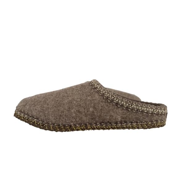 Haflinger AS Classic Slippers Mens EU42 US 9 Brown Natural Wool Felt Slip On - Picture 3 of 12